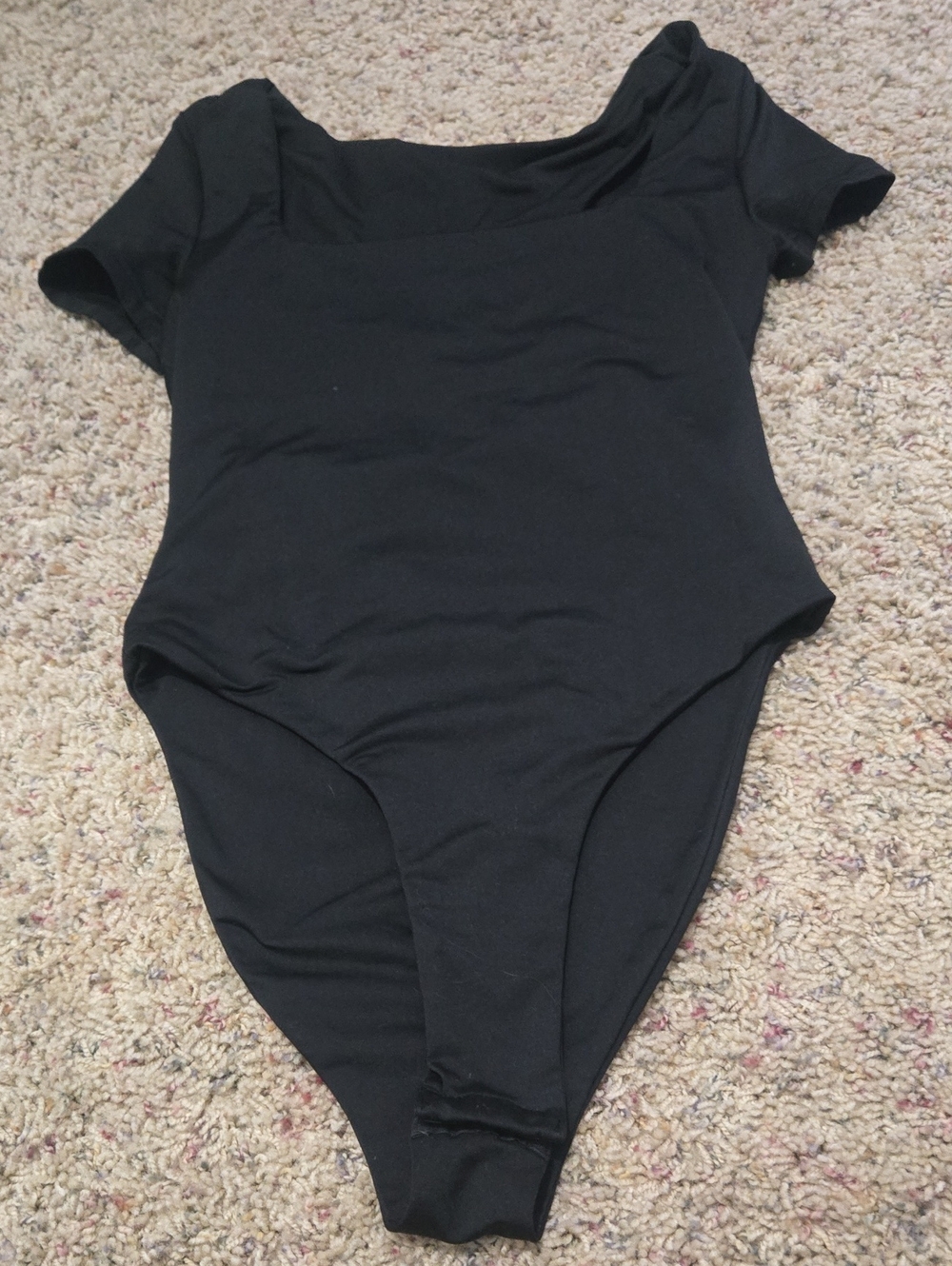 SHEIN Black Short Sleeve One-Piece Bodysuit